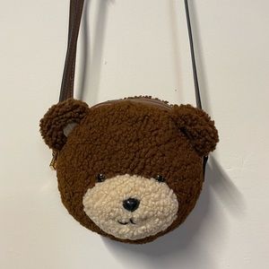 Aldo teddy bear crossbody bag purse brown